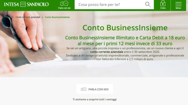 Conto Business Insieme Intesa San Paolo Recensione Conto Corrente